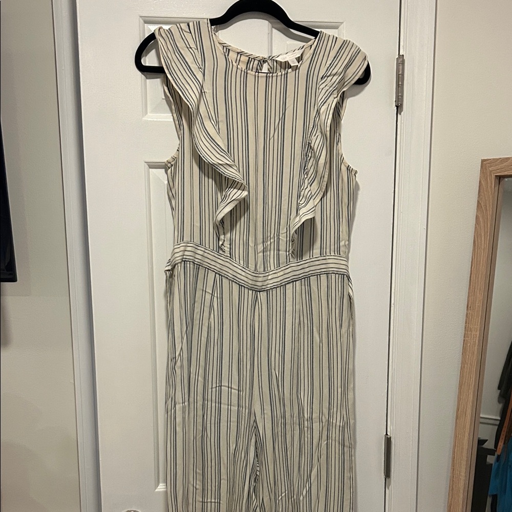Lauren Conrad Striped Cap Sleeve Jumpsuit